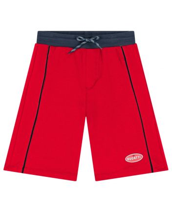 Baby Boys Red Logo-Patch Shorts