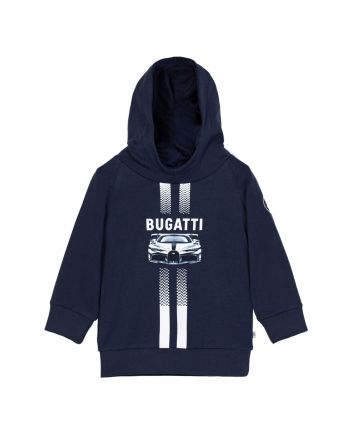 Baby Boys Navy Blue Car-Print Hoodie