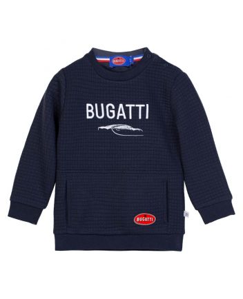 Baby Boys Navy Blue Logo Woolen Sweatshirt