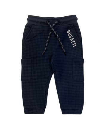 Baby Boys Navy Blue Logo Woolen Trouser
