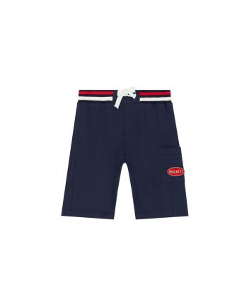Boys Navy Blue Logo Shorts