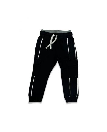 Baby Boys Black Logo Print Jogger