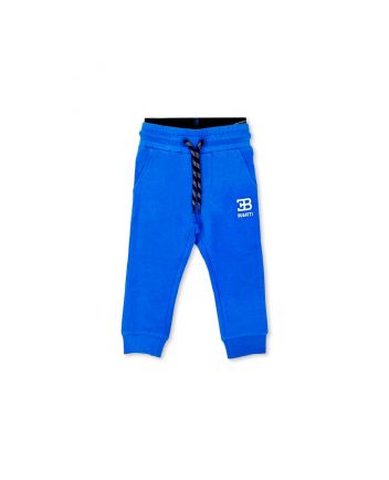 Baby Boys Blue Embroidered Logo Trouser