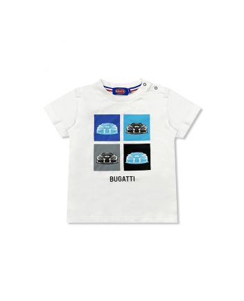 Baby Boys White Bugatti Car-Print T-Shirt