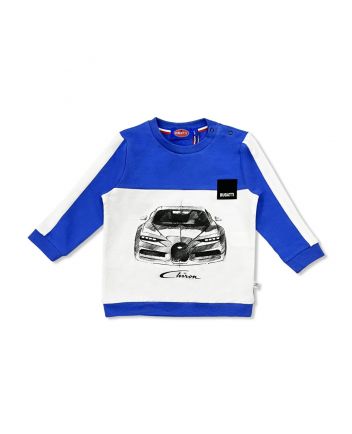 Baby Boys Blue Car-Print Sweatshirt