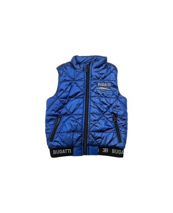 Baby Boys Blue Cut-sleeves Puffer Jacket