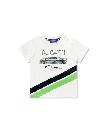 Baby Boys White Car-Print Cotton T-Shirt