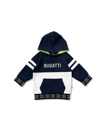 Baby Boys Navy Blue Logo-Print Hoodie