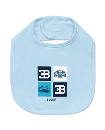 Baby Boys Blue Logo-Print Bib