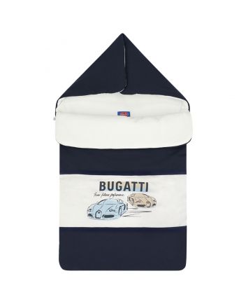 Baby Boys Navy Blue & White Logo-Print Nest