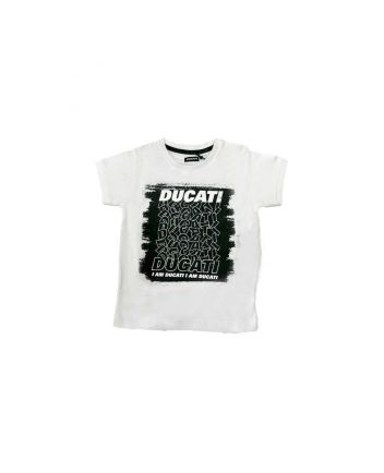 Boys White Cotton Logo T-Shirt