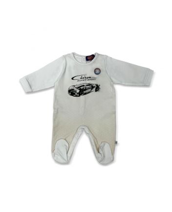 Baby Kids White Sports Car Print Romper