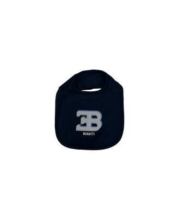 Baby Kids Navy Blue Logo Print Bib