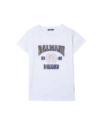 Sequin Embellished Cotton T-Shirt