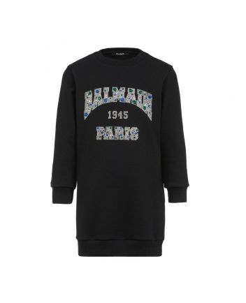 Logo Embellished Sweatshirt Dress