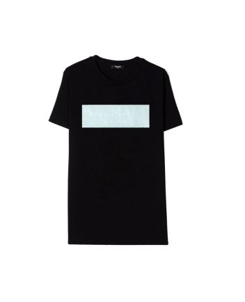 Unisex Black Embossed Logo Patch Black T-shirt