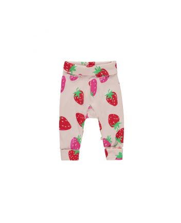 Girl Pink Strawberry Print Trouser