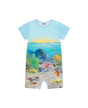 Baby Unisex Sea-Print Romper