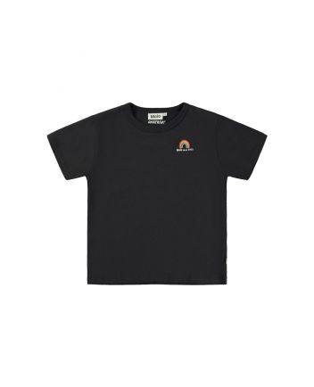 Kids Black Half Sleeves T-Shirt