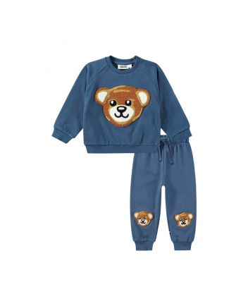 Baby Boys Navy Blue Teddy Tracksuit