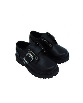 Stylish Leather Buckle Strap Shoes