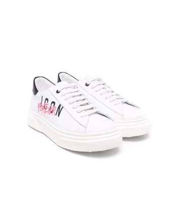 White Low-Top Icon Sneakers