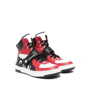 Color Block Perforated Sneakers With Velcro Strap