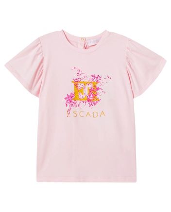 Girls Pink Logo-Print T-Shirts