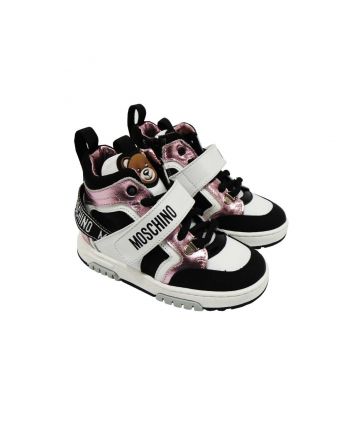 High-Top Color Block Moschino Sneakers