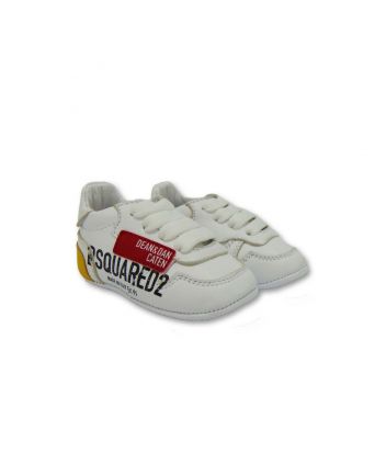 Stylish White Sneakers for Baby By Dsquared2