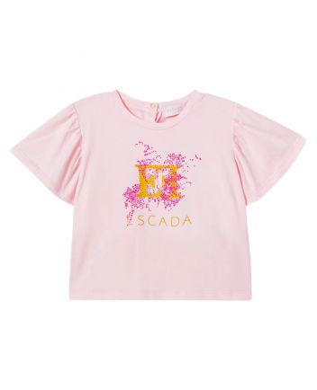 Baby Girls Pink Logo-Print T-Shirts