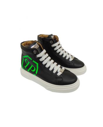 White Laced Black Philipp Plein Sneakers