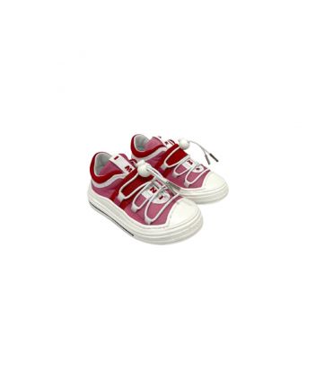 Girls Pink Applique Low Top Sneakers