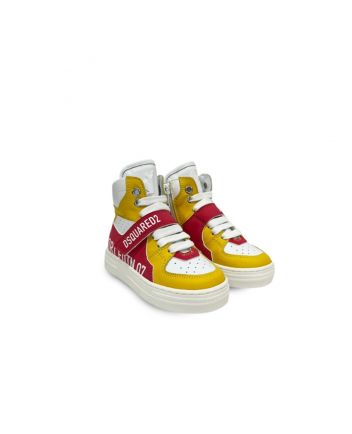 White Ankle Height multicolor Boys Sneakers