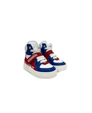 White Ankle Height Boys Sneakers