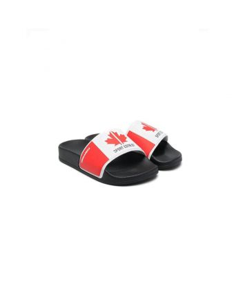 Kids Black Logo Print Slides