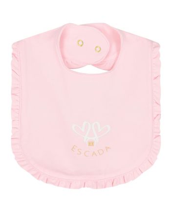 Baby Girls Pink Logo-Print Bibs