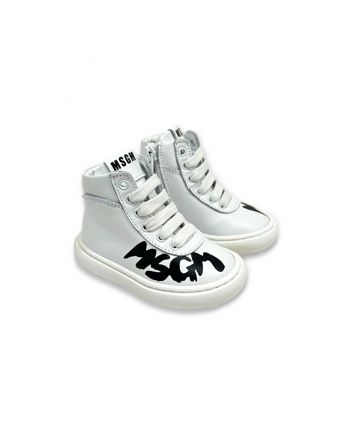 White Leather Logo Trainers