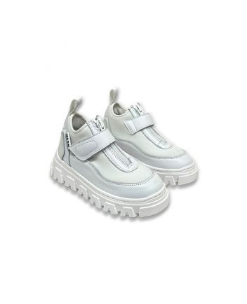 Boy White Logo Trainers