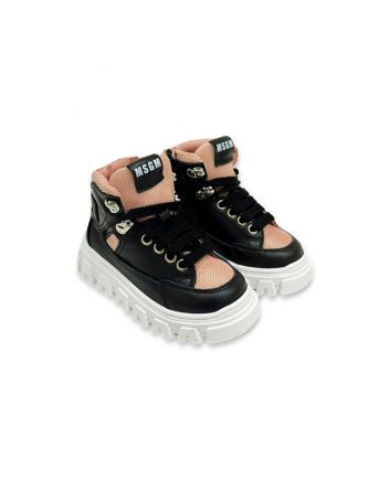 Girls Black Logo Trainers