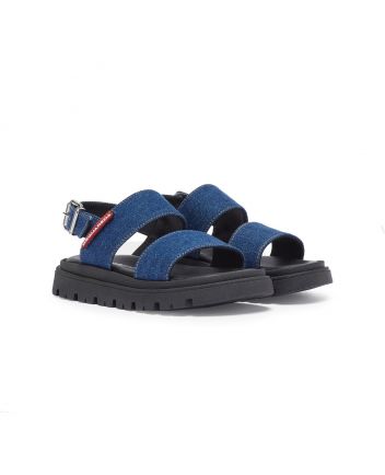 Girls Denim Blue Straps Sandals