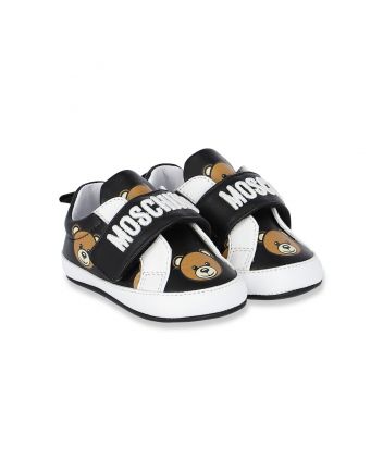 Baby Unisex Black Leather Pre-Walkers