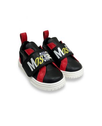 Unisex Black Logo-Print Trainers