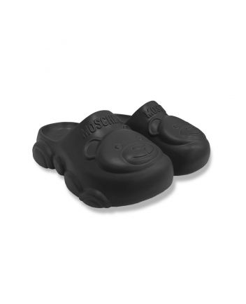 Unisex Black Teddy Bear Clogs