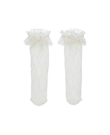 Girls White Lace Socks