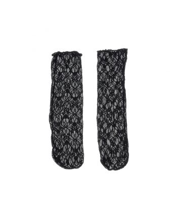 Girls Black Lace Socks