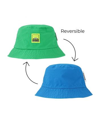 Kids Green & Blue Reversible Bucket Hat