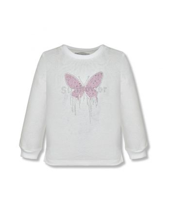 Decorated Sweatshirt, ecru