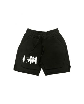 Boys Black Logo-Print Shorts