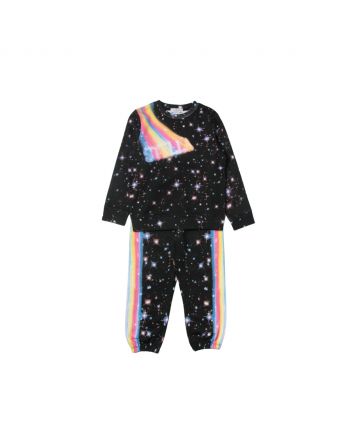 Rainbow Print Tracksuit For Girls